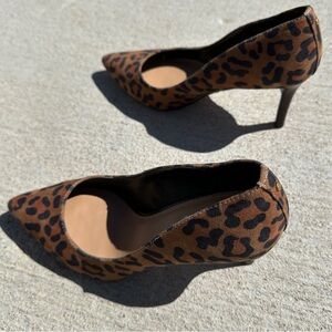 BCBG women’s cheetah print heels, size 6.5
